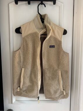Patagonia Cream Sherpa Fleece Vest